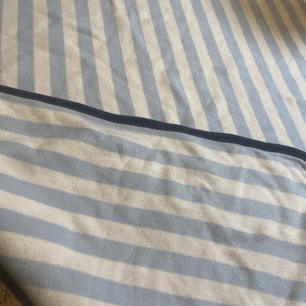 Carter's Elephant Striped Baby Boy Blanket Blue White VTG Cotton Soft Comforter - Picture 6 of 6
